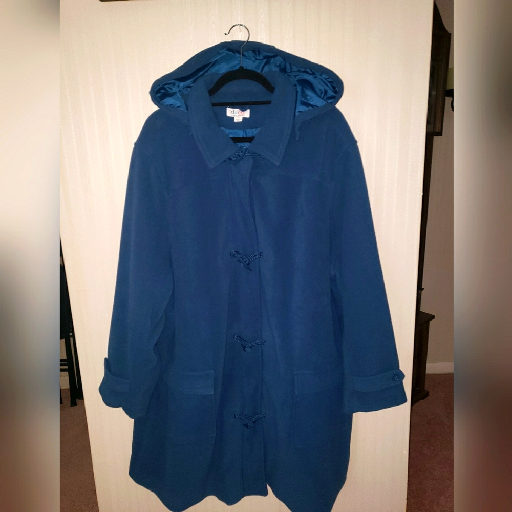 EUC Beautiful Denim & Co Mallard Blue Coat  Size 3X